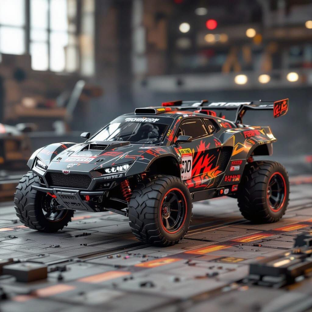 Tamiya Mini 4WD Racing Car: Brocken Gigant & Burning Sun Fus...