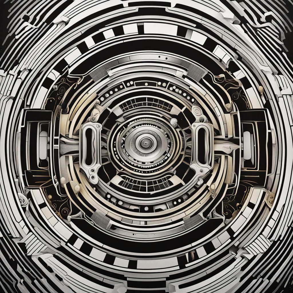 Psychedelic Dream Dimension in Art Deco Style