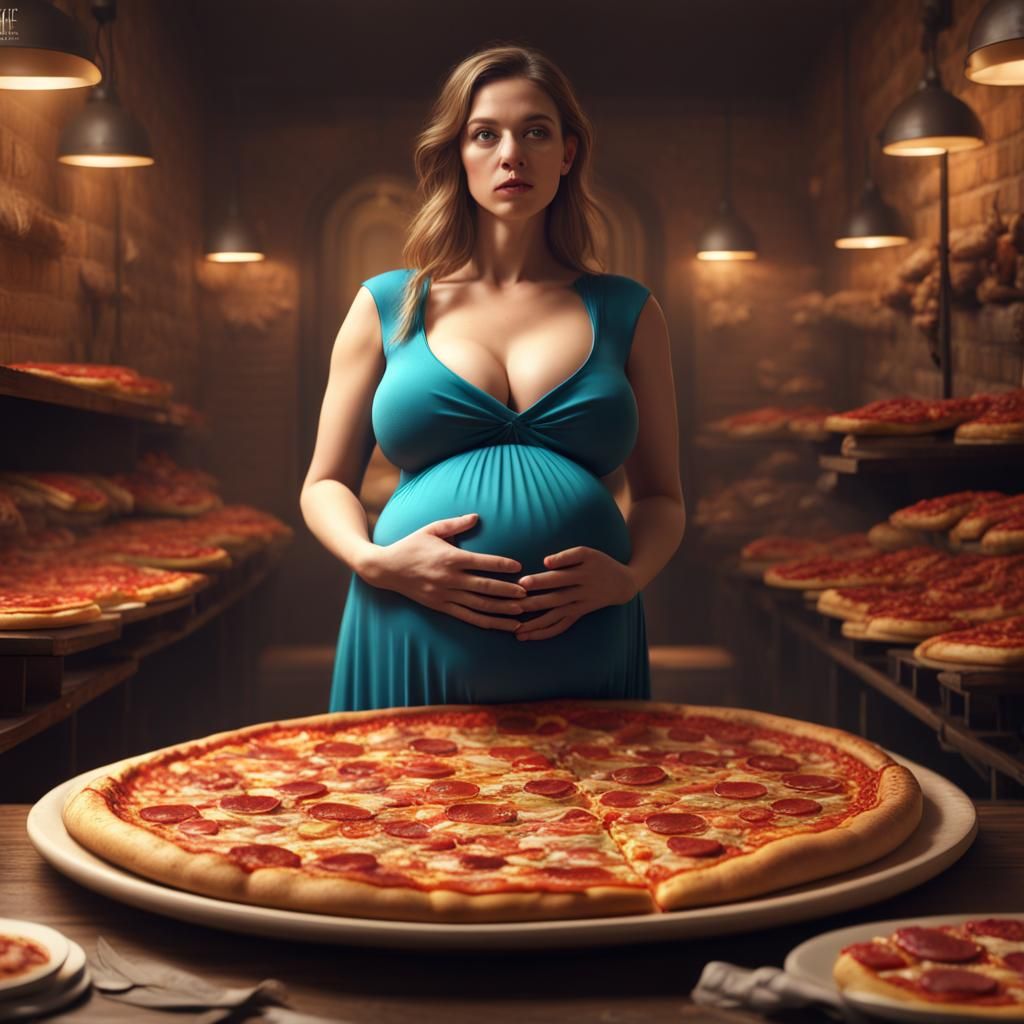 Pizza Dress Pregnancy: Fantastical Concept Art