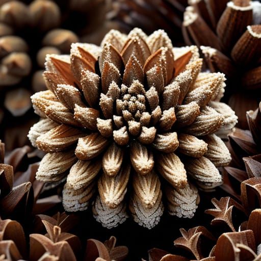 Macro lens, fractal, pinecones all locked together.