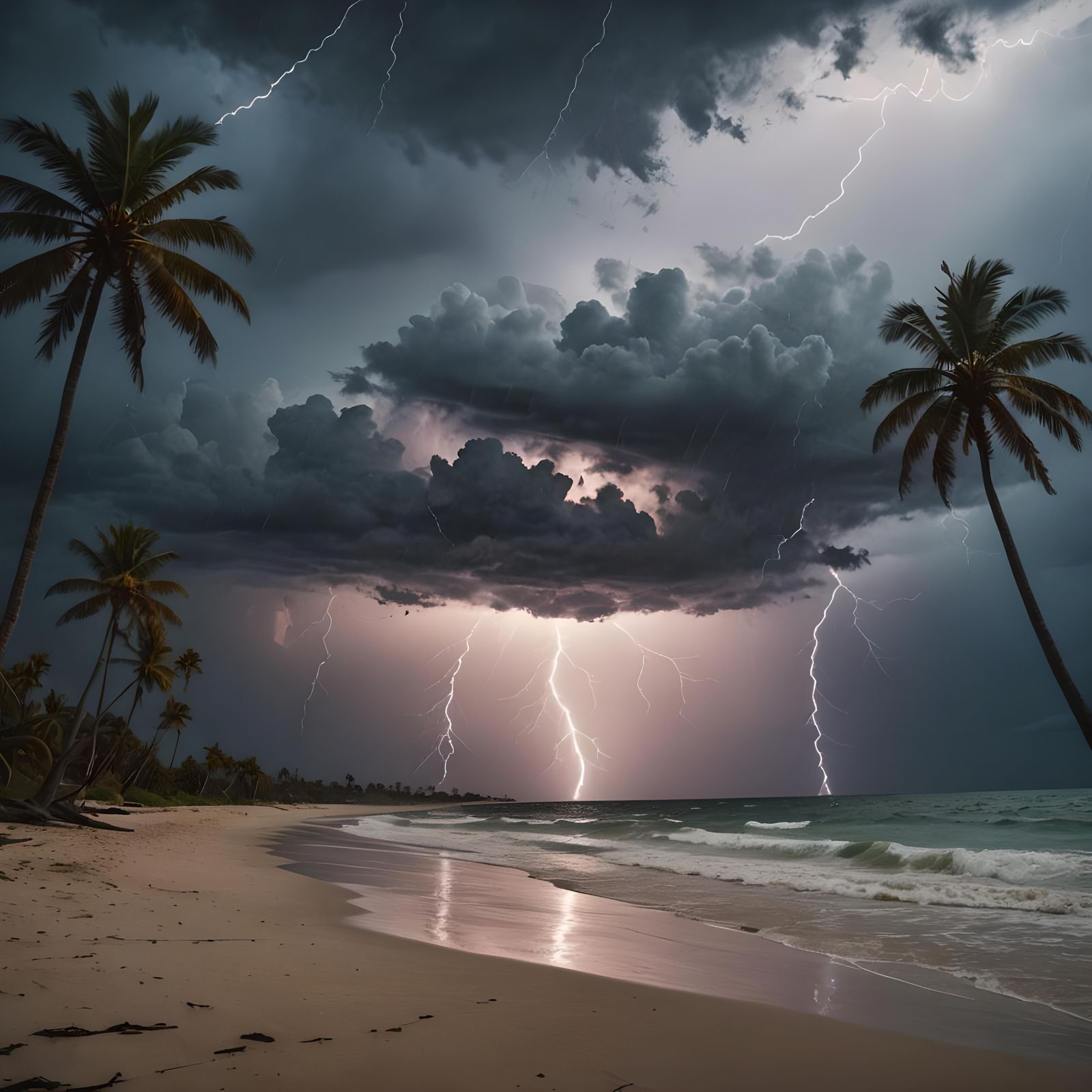 ⚡ Thunderstorm ⚡ Lightning ⚡ Thunder
Lightning in the Sky Landscape at the beach