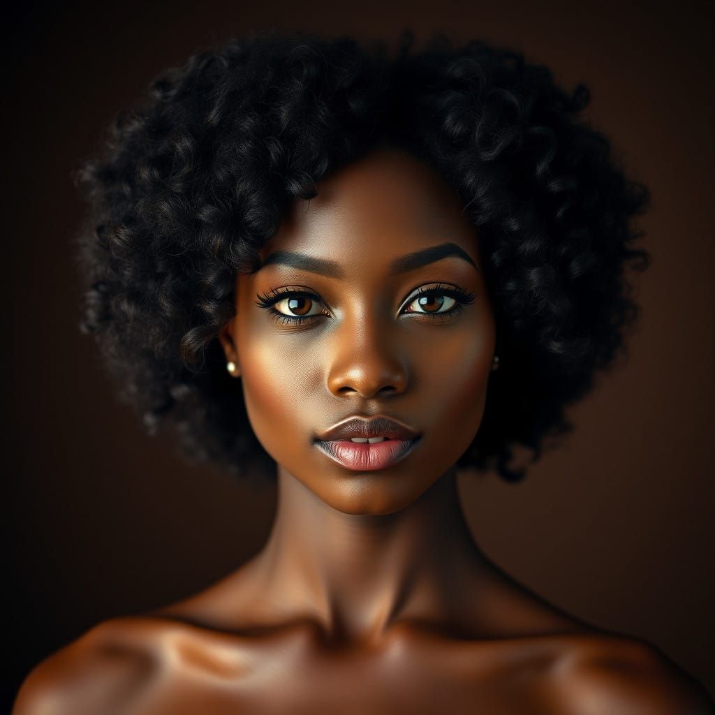 African American Beauty Ambassador Poses in Cinematic Luxury