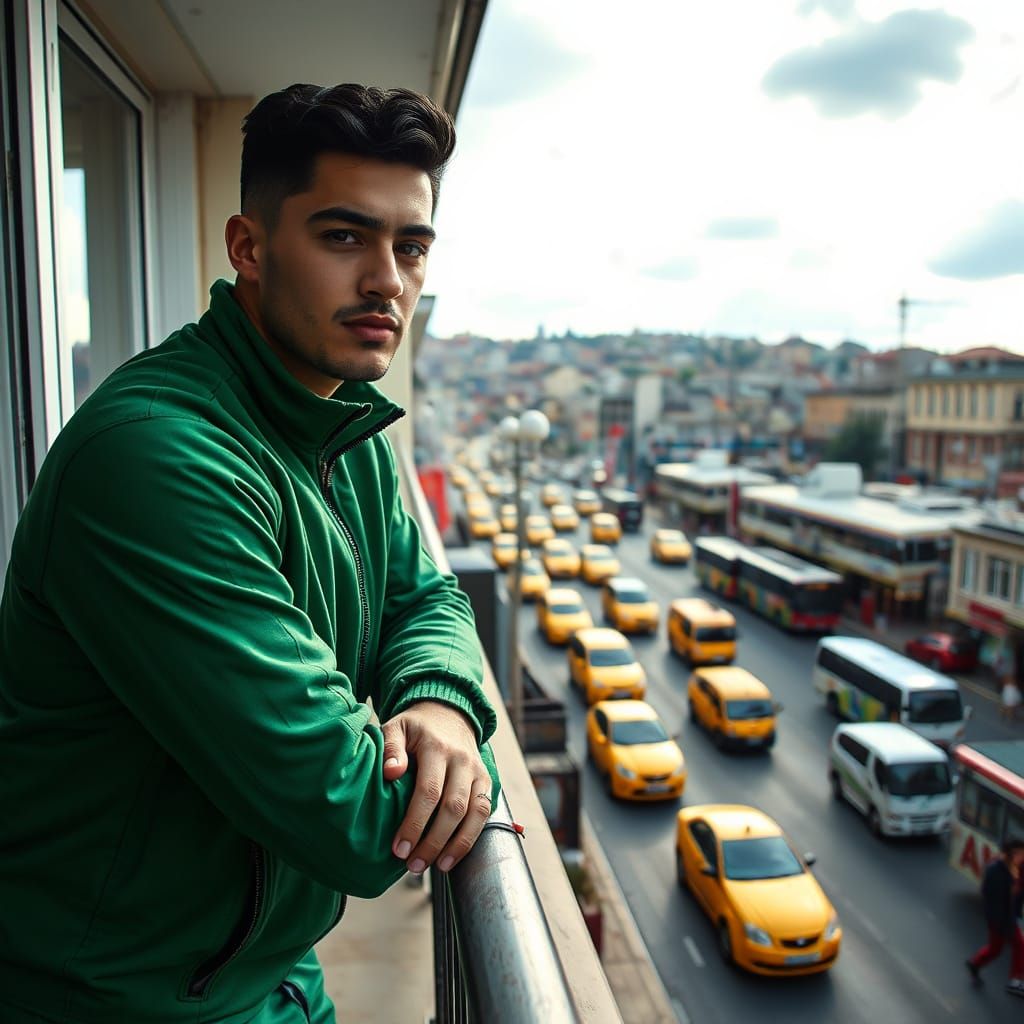 Turkish Youth in Istanbul's Bustling Streets