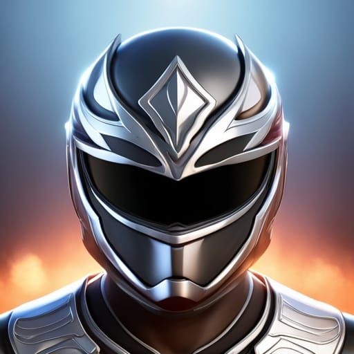 Silver Power Ranger Eagle Helmet: Matte Painting