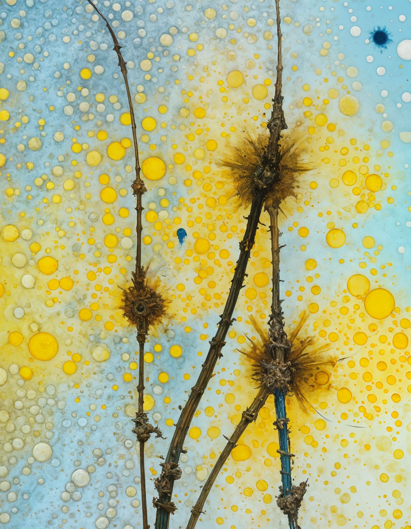 Abstract Alien Portrait with Bizarre Creatures