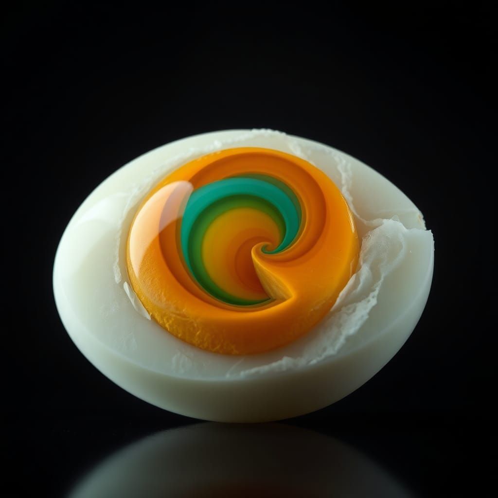 Hyperrealistic Multicoloured Egg Still Life