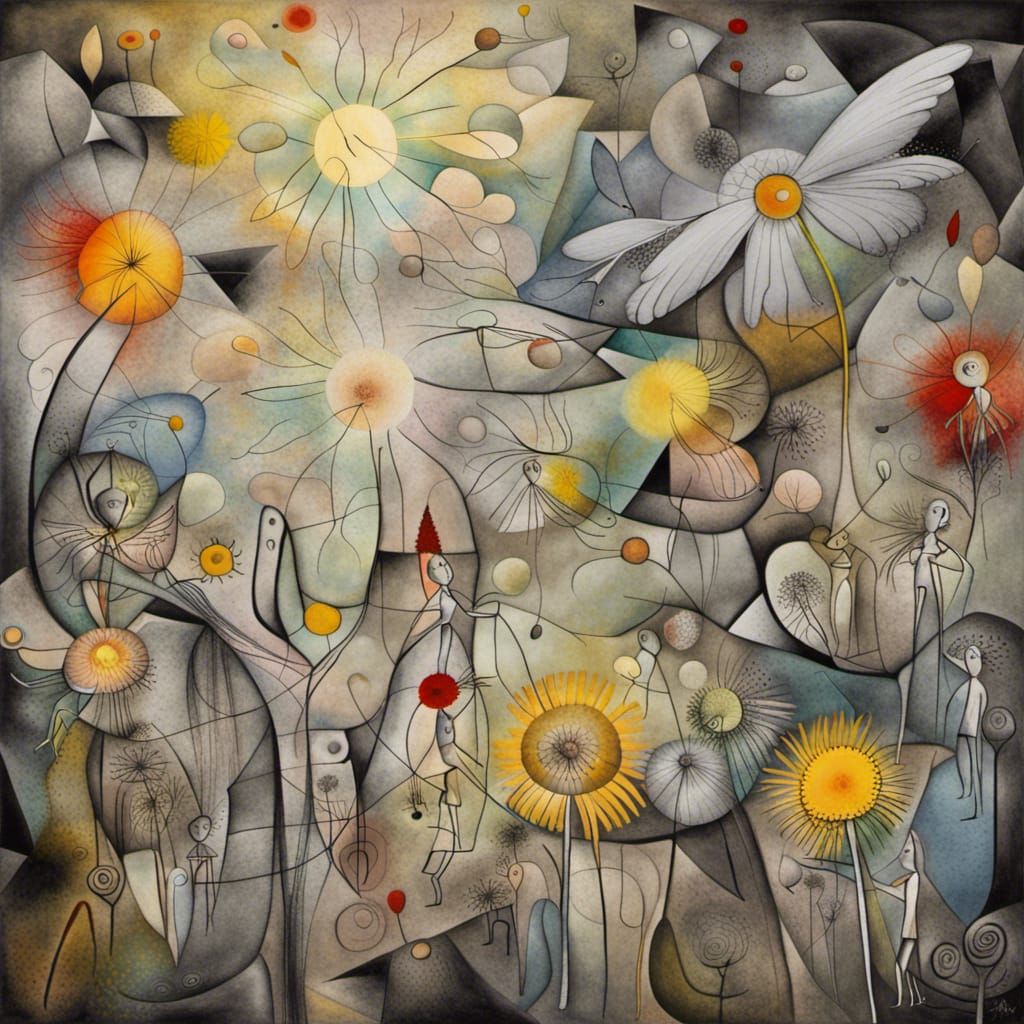 Winged Fairies in a Dandelion Dreamscape