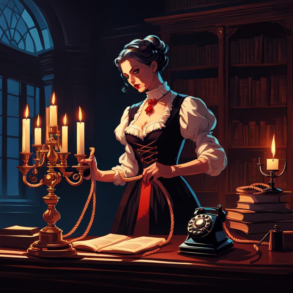 Candlestick, Telephone, and Maid with Rope: Apterus Style