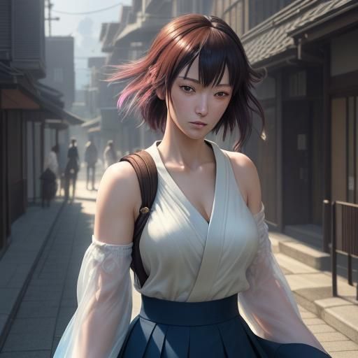 Magical Girl Transformation in Anime Style