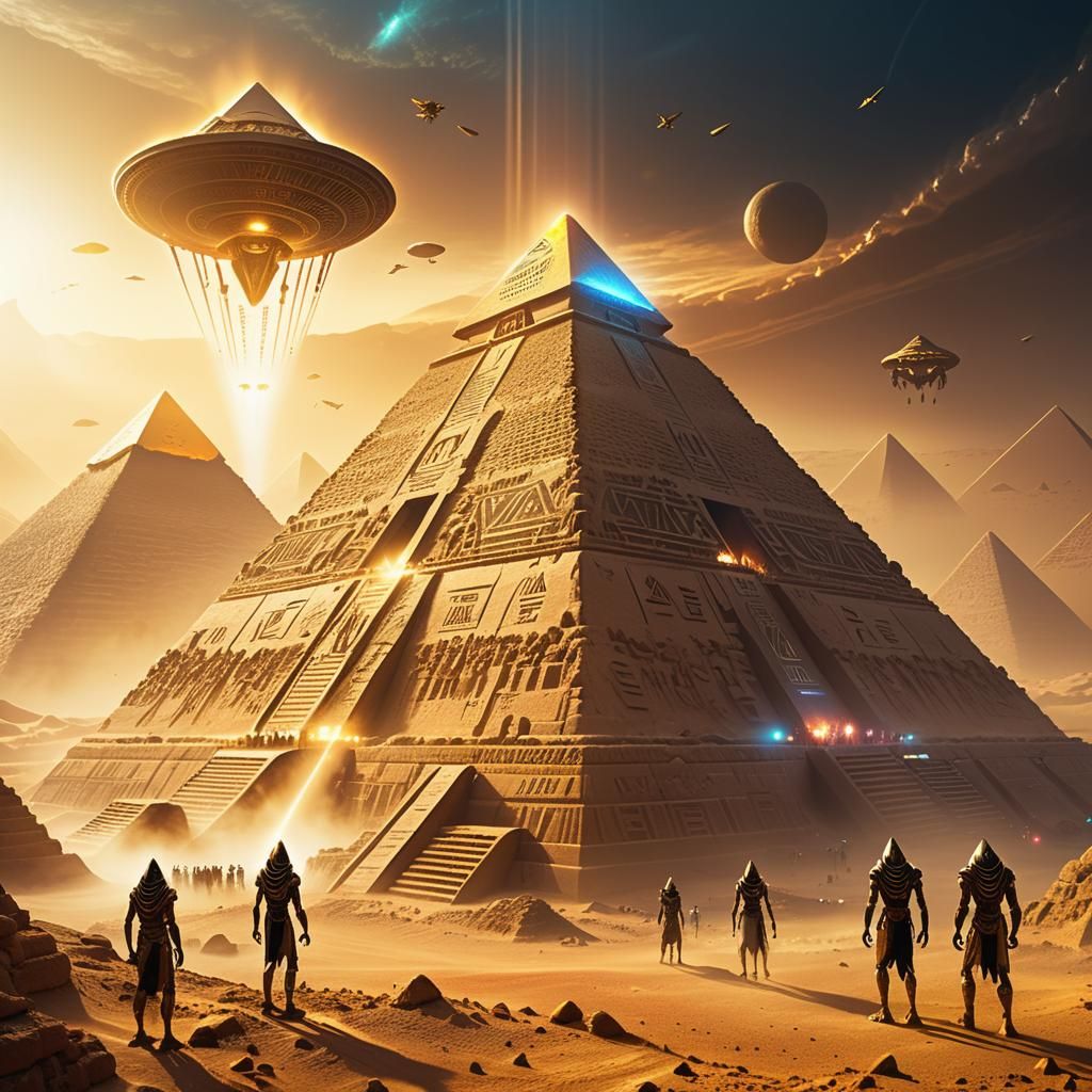 Ancient Aliens Descend Upon Egyptian Natives in Photorealist...