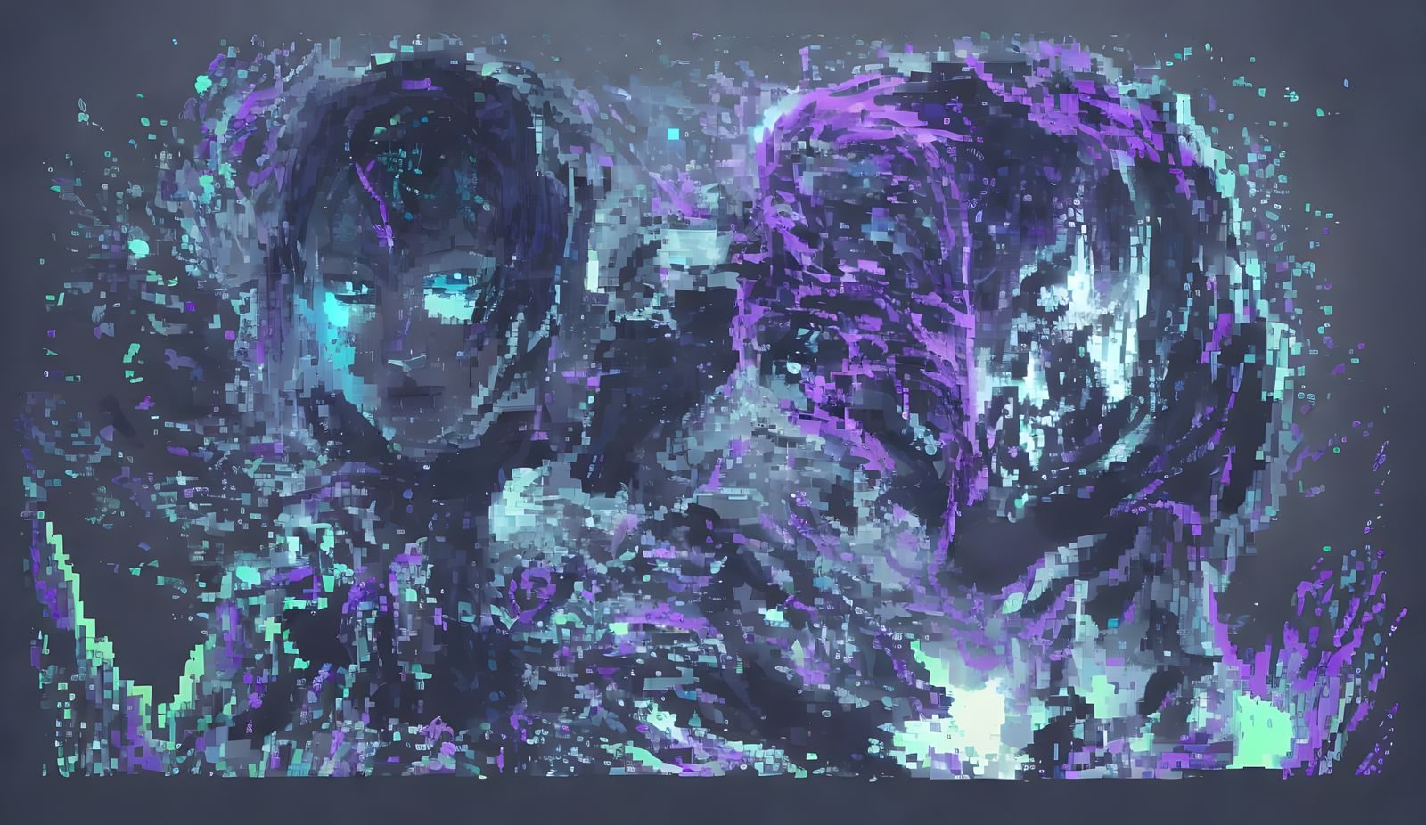 Monochromatic Expressionism Pixel Art: Run Away