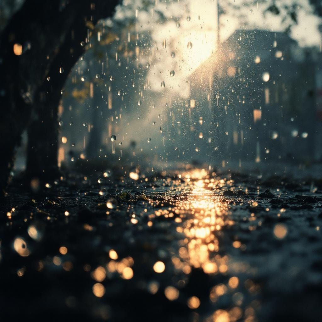 Summer Rain in Photorealistic Digital Art