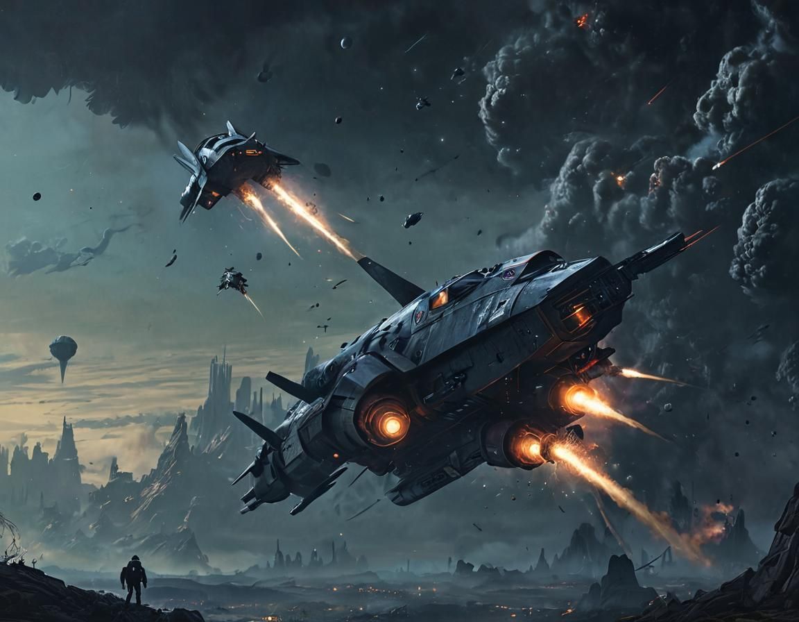 Starship Orbital Bombardment of Alien Metropolis