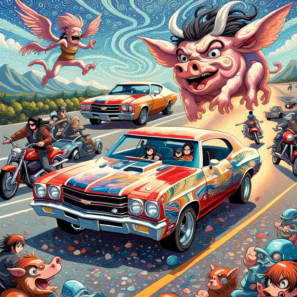 Psychedelic Chase: Chevelle on a Trippy Mosaic Highway