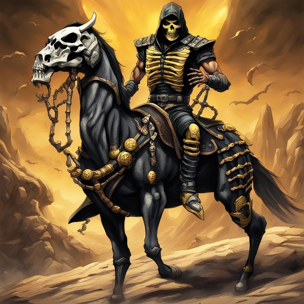 Skeletal Scorpion Trapped in a Saddle