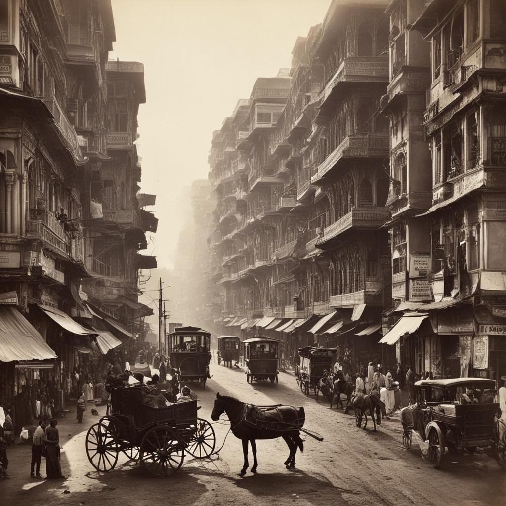 Mumbai Street Scene, circa 1880