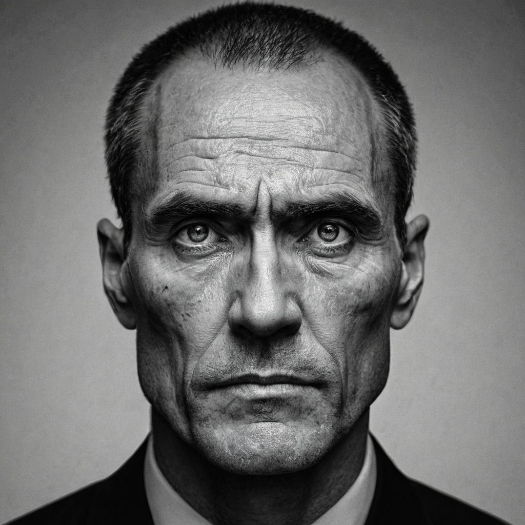 Introspective Man in Quiet Strength