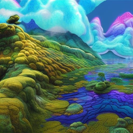 Volcano Diorama in Dichroic Glass, VR Experience