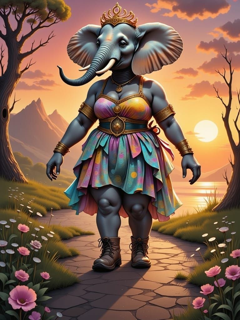 Elephant, utopian garden