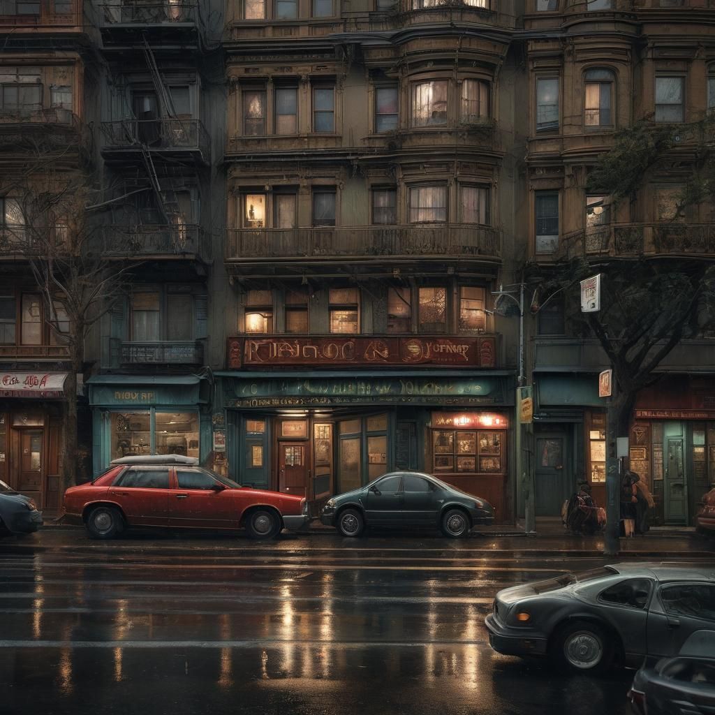 Rainy Night San Francisco Liminal Space in Comic Art