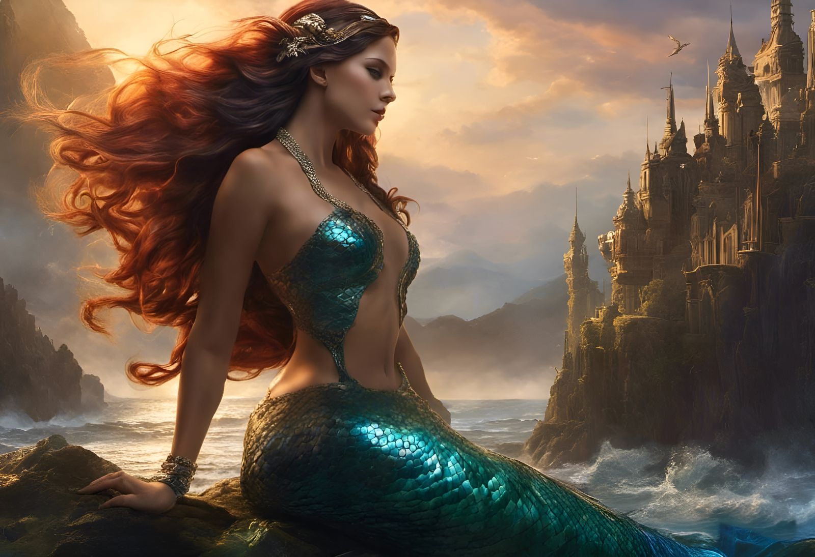 Mythical Mermaids in Post-Apocalyptic Fantasy Art