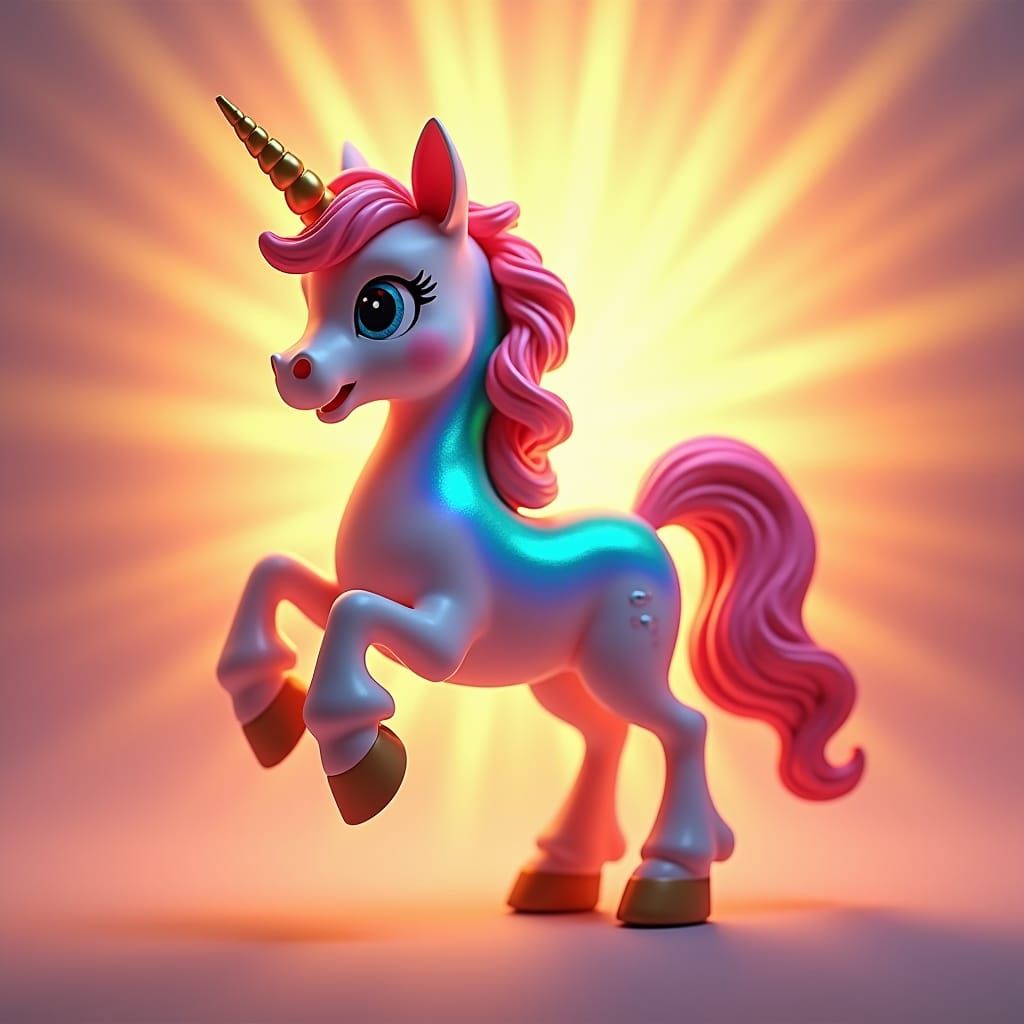 Majestic Rainbow Pony Shimmers with Magic