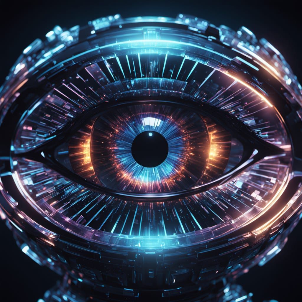Crystal Eyes in Vibrant Digital Art