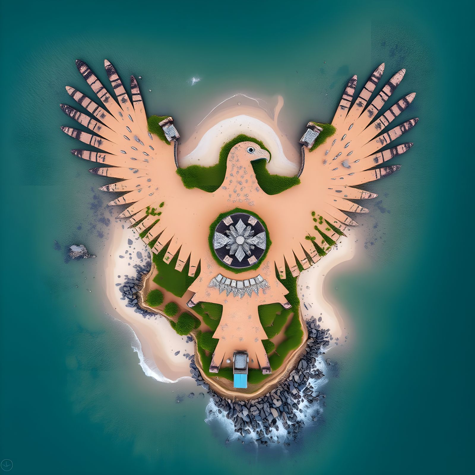 Eagle Island in Photorealistic 4K Cinematic Style