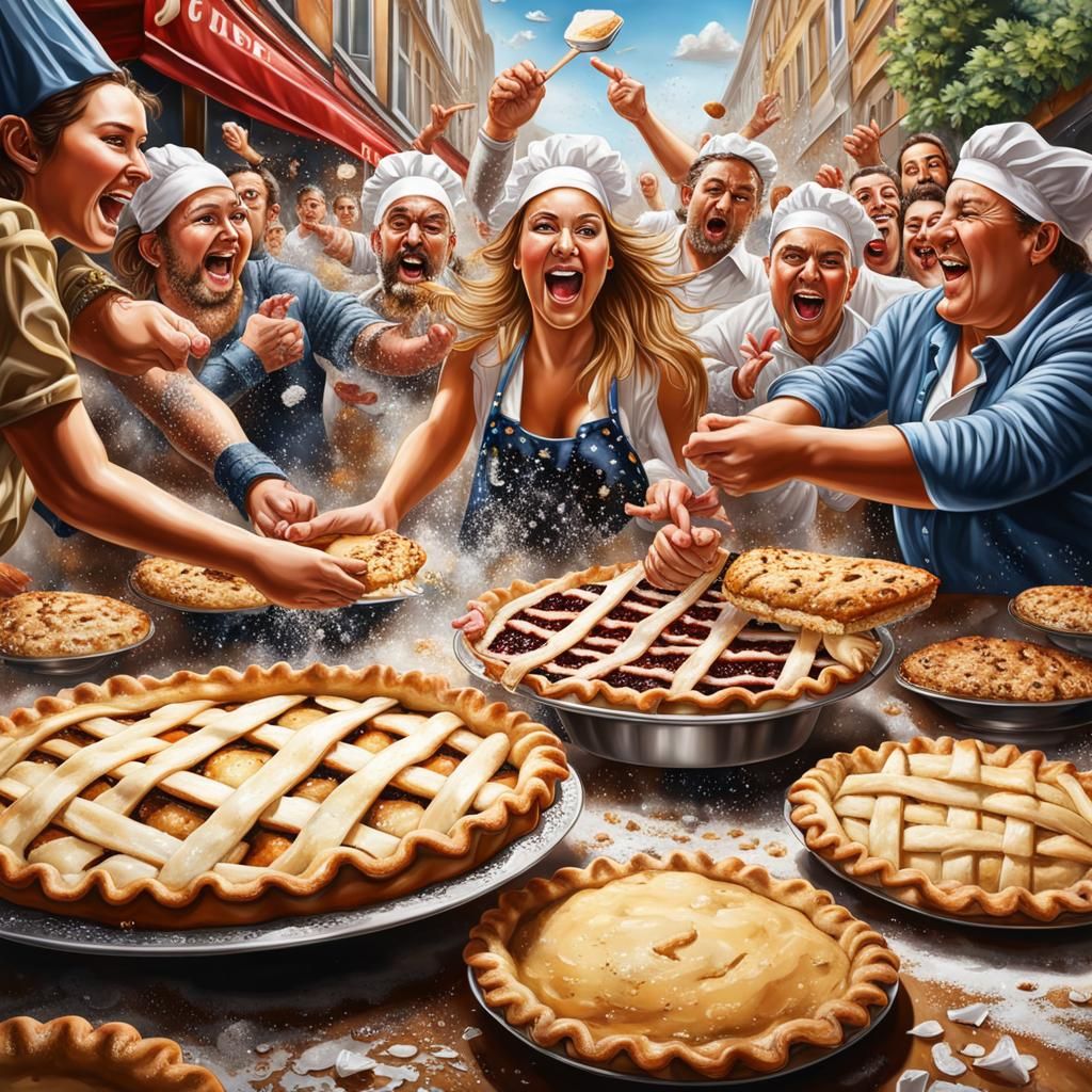 Pie Fight.