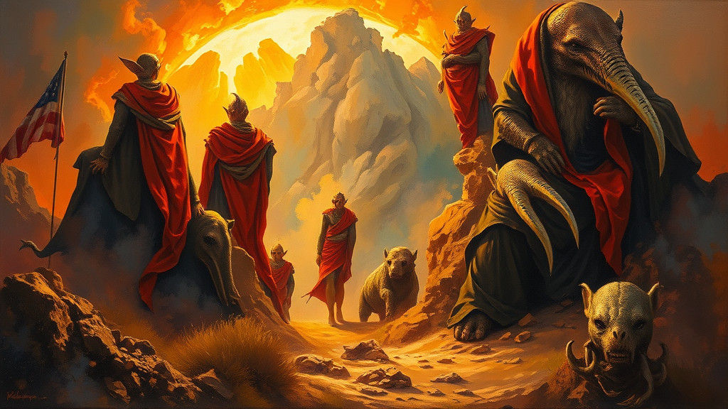 Captivating Scene in Oil Painting Style