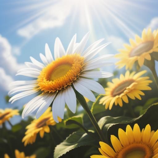 Sunlit Flower Bunch in Divine Light