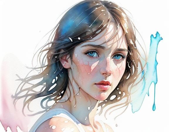 Pastel colours beautiful woman