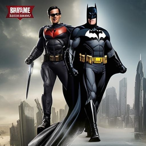 Batman Portrait in Comic Book Art Style