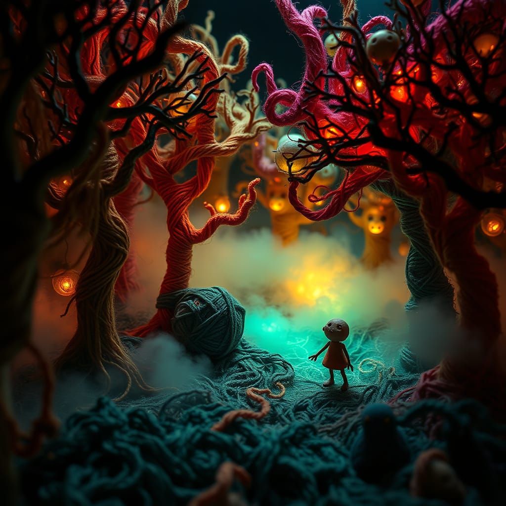 Surreal Yarn World in Stop-Motion Animation