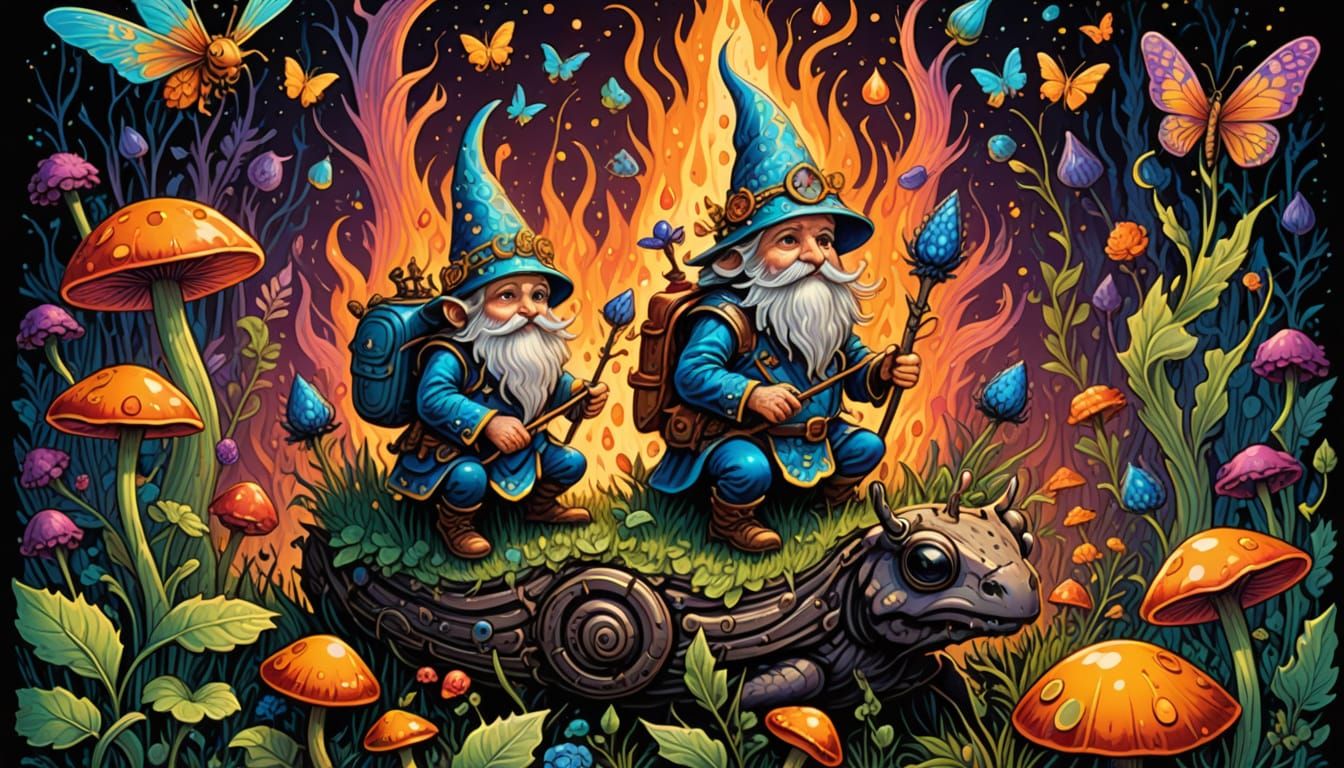 Whimsical Gnome Commander Embarks on Enchanted Quest