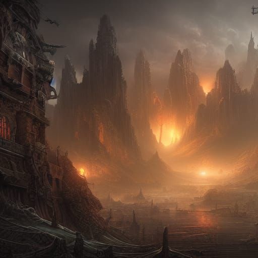 Detailed Matte Painting of Death in 8k