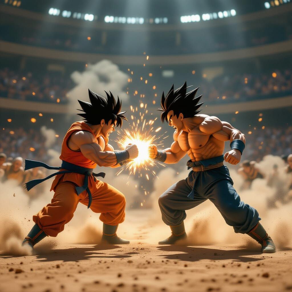 Goku and Vegeta Epic Battle Cinematic Film Still