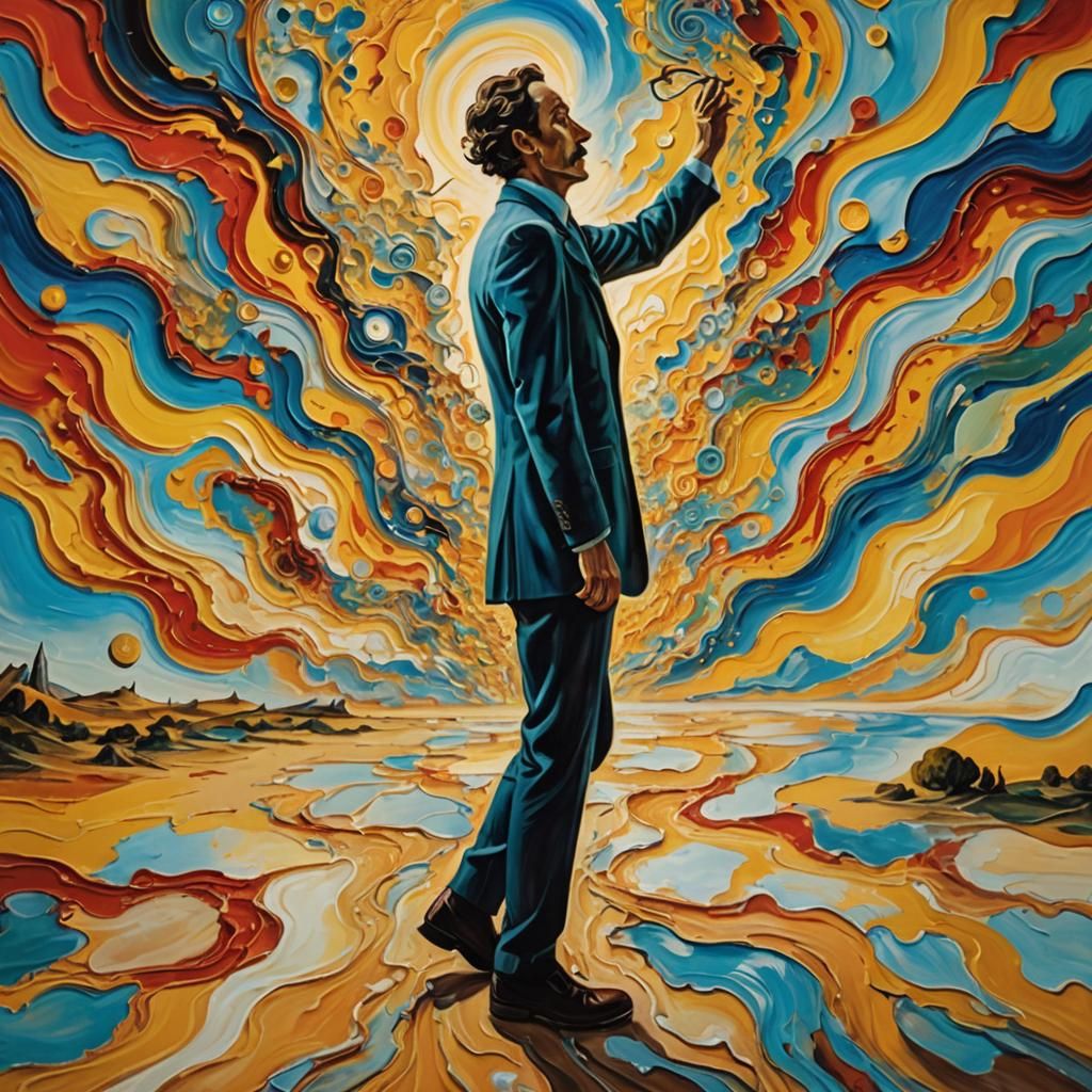 Surreal Portrait in a Dreamlike Oil Painting Style