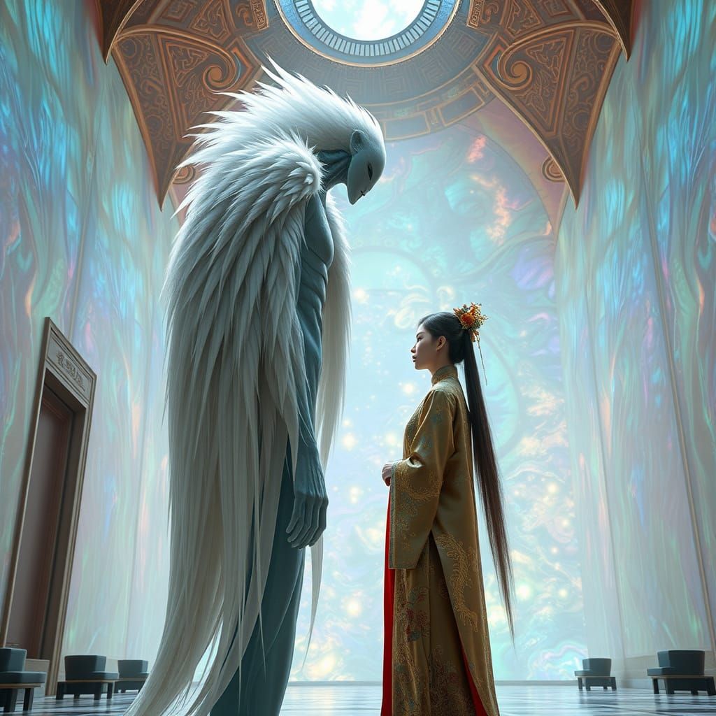 Galactic Ambassadors Unite in Iridescent Splendor