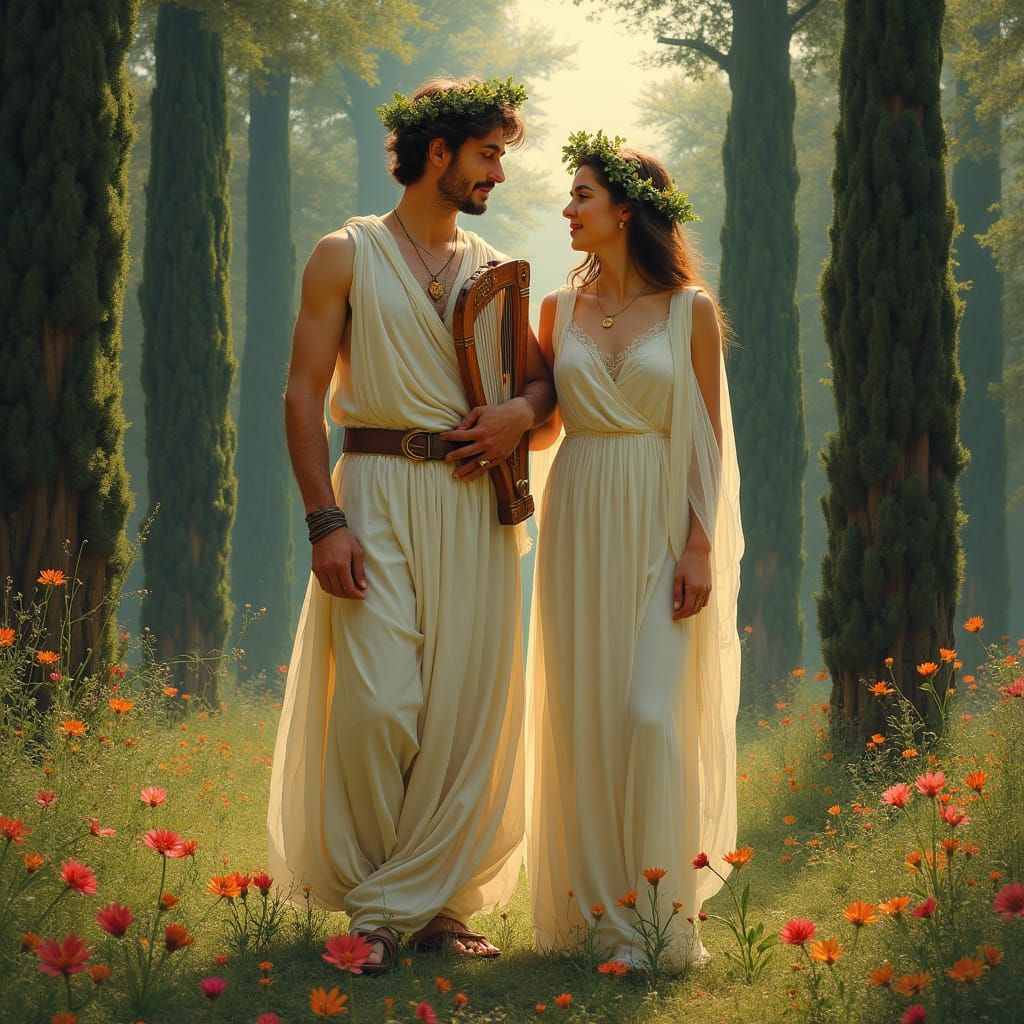 Orpheus and Berenice in Ancient Greek Forest