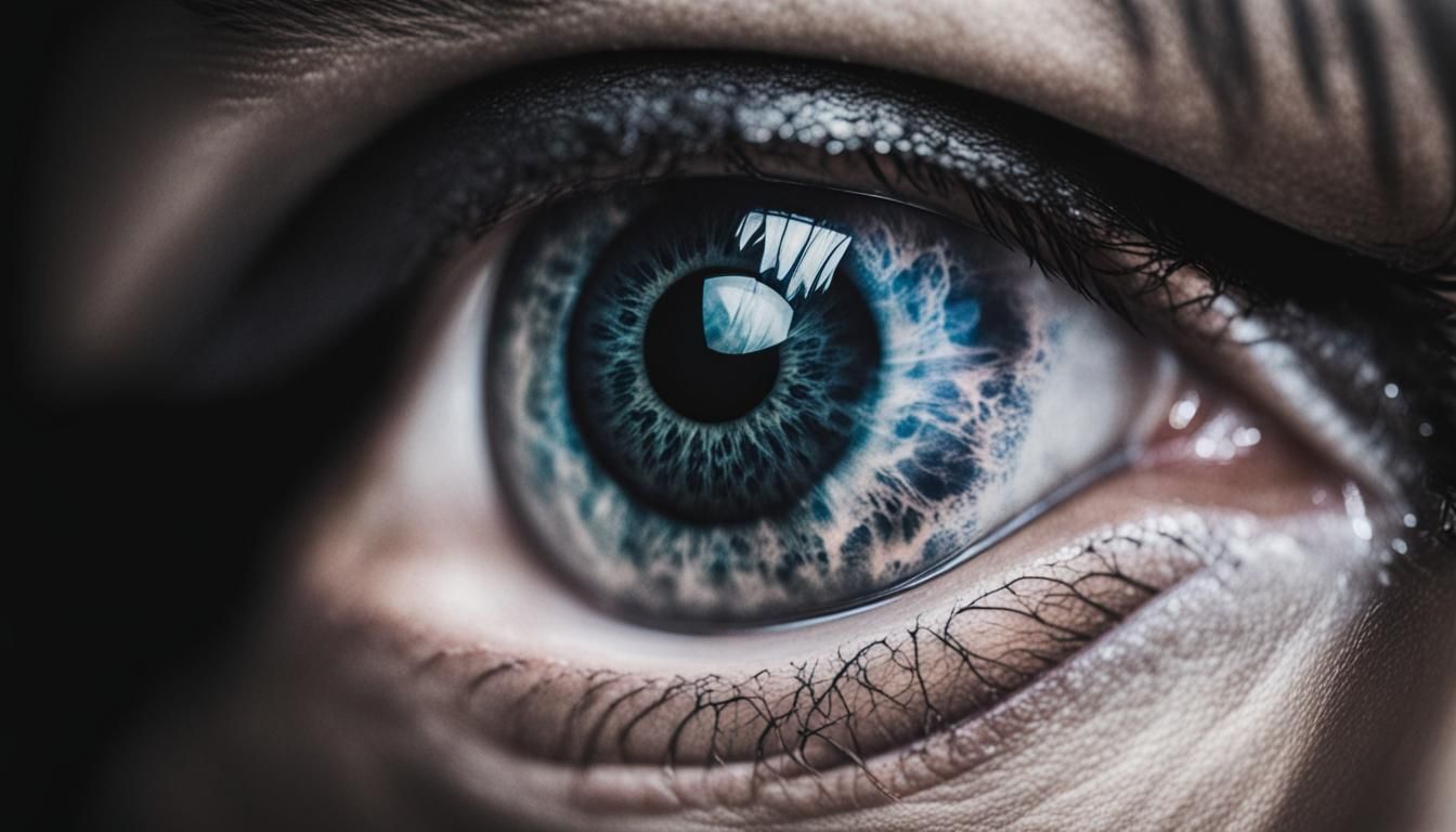 Close-up of Cloudy Black Eye Tattoo