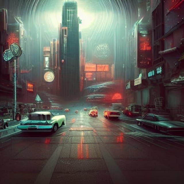 Realistic Retro-Futuristic Scene in 5K