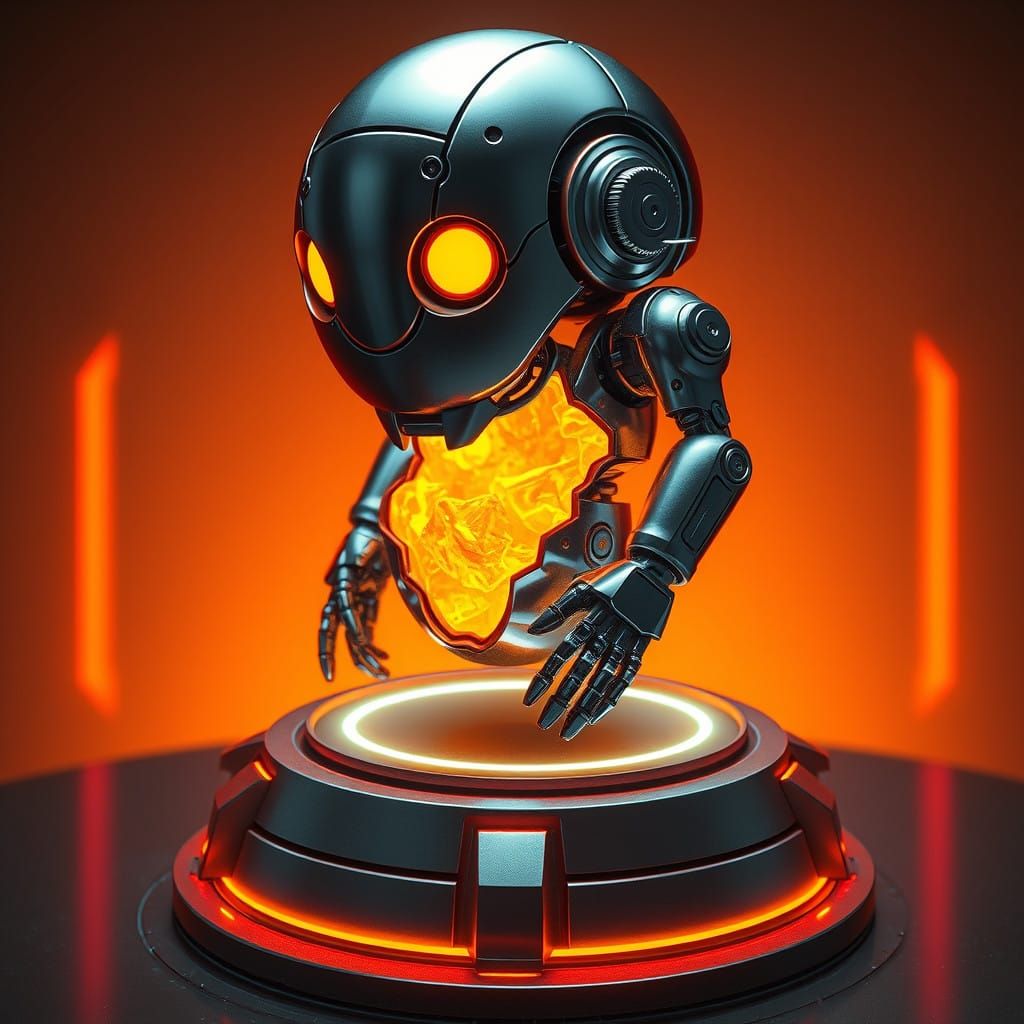 Sleek Robot Nugget Exposed