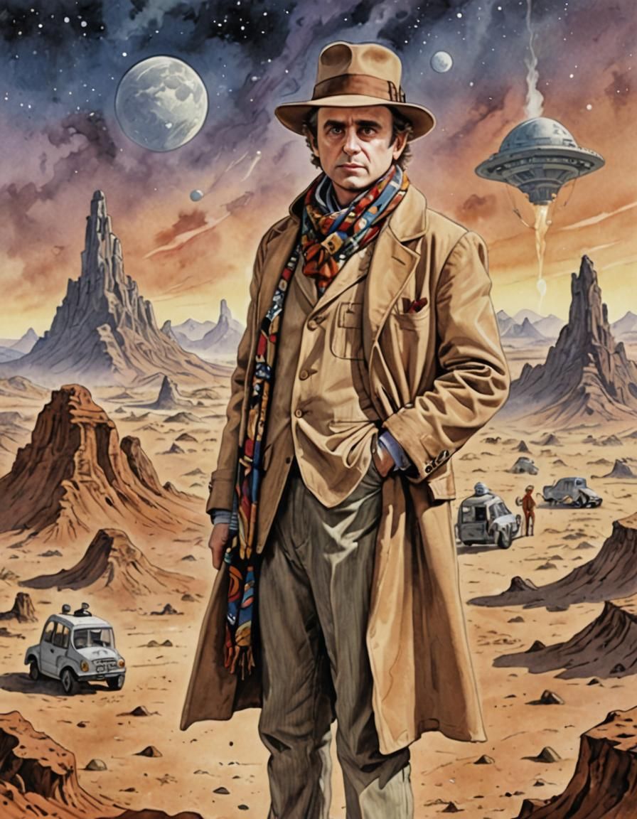 The Seventh Doctor on a Desolate Planet: Storybook Illustrat...