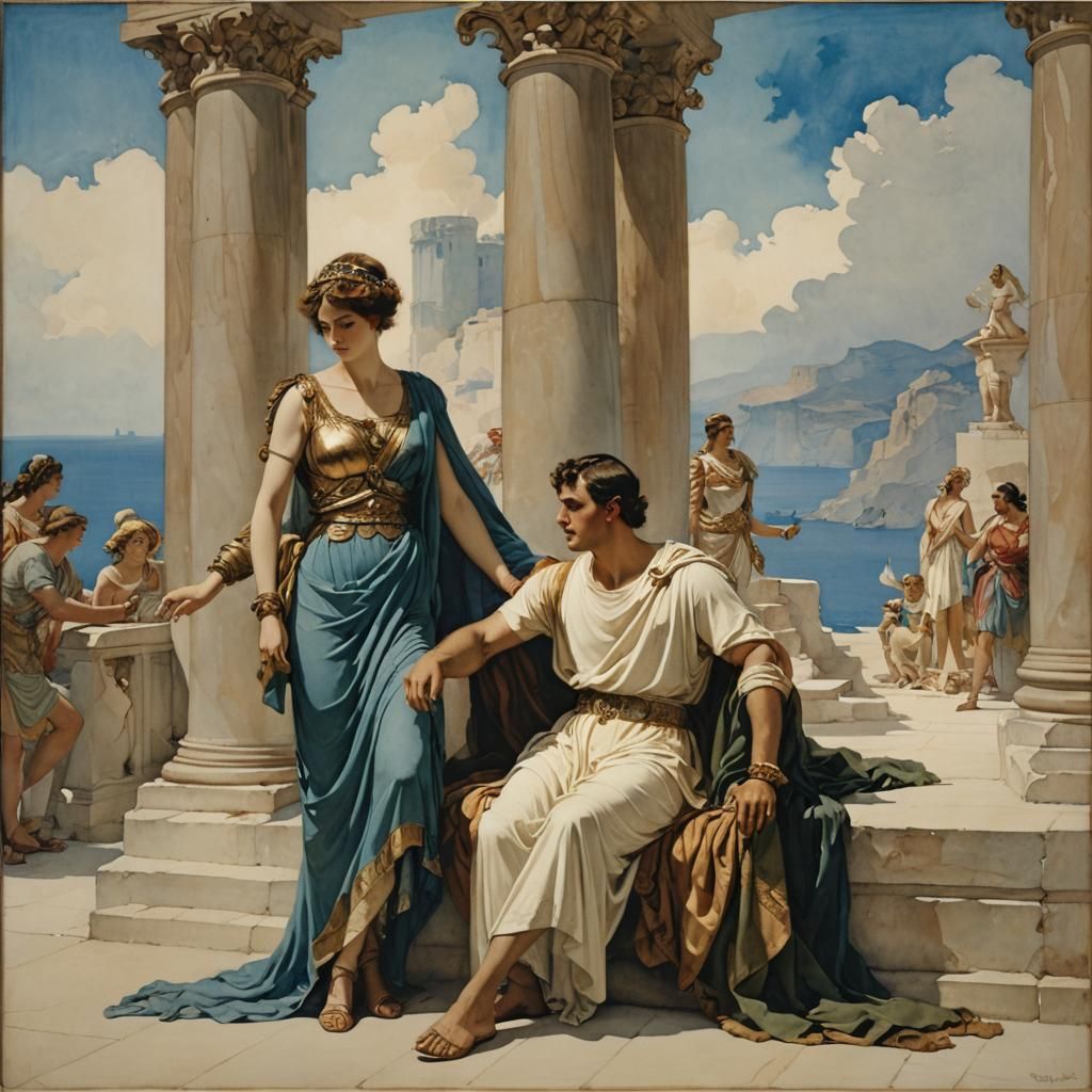 Dido, Queen Of Carthage, Greets Aeneas Of Troy