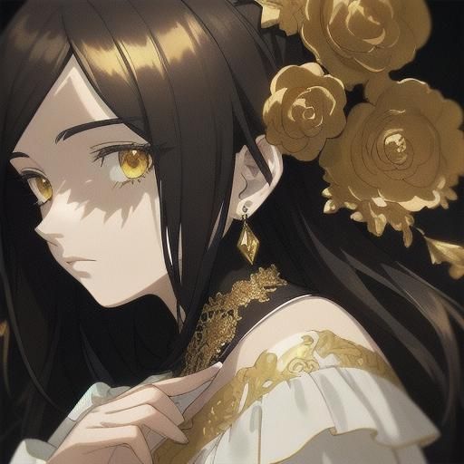 Elegant Woman in Pop Art Collage Style