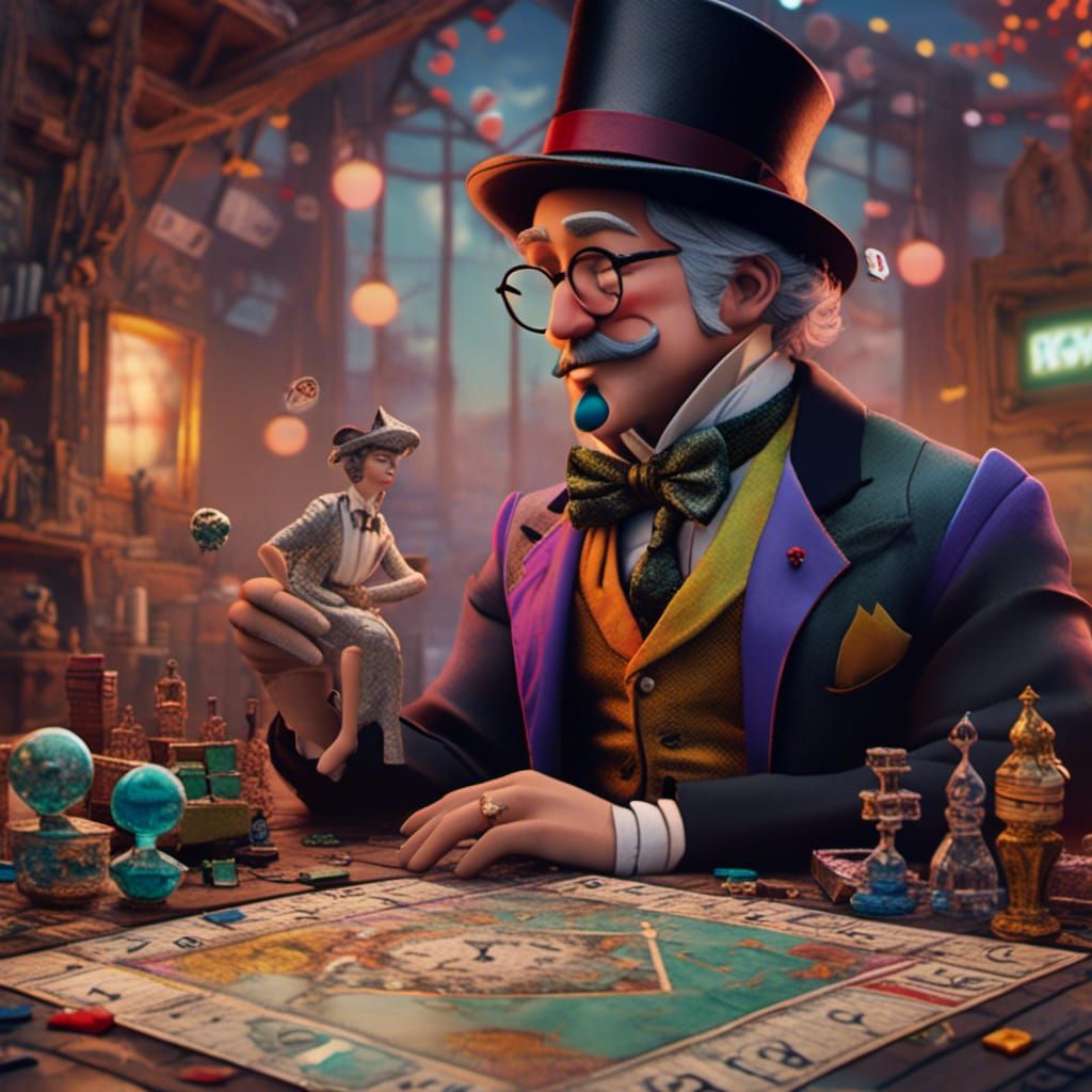 Mr. Monopoly Oversees His Board Game Kingdom