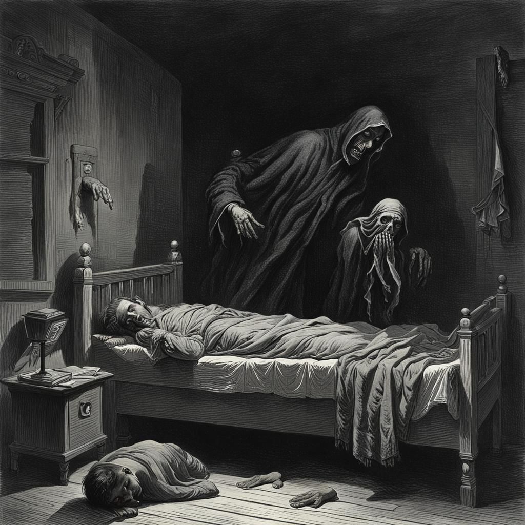 Nightmarish Sleep Paralysis in a Gothic Style