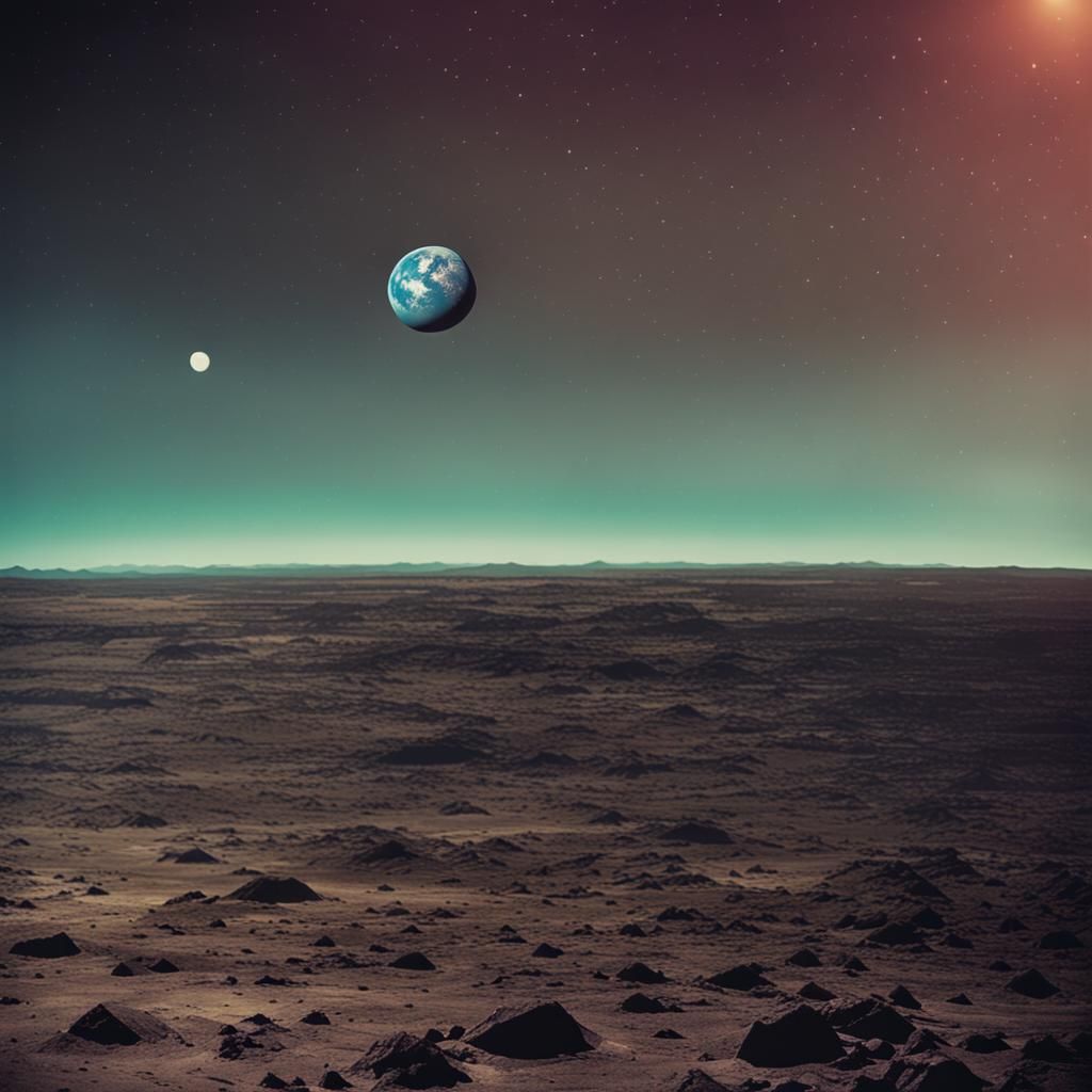 Epic Lunar View of Earth and Satellites