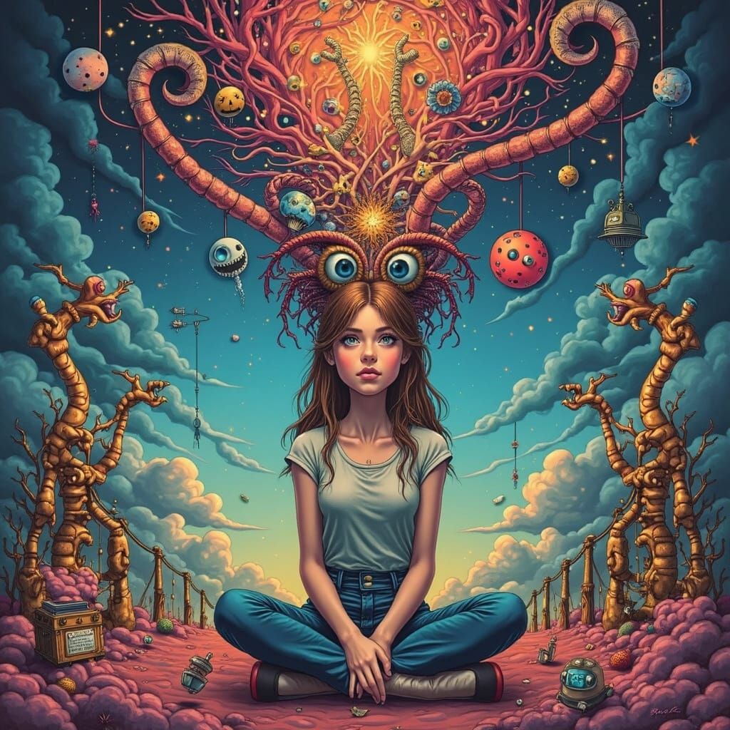 Surreal Mindscapes Unfold in Dreamlike Vortex